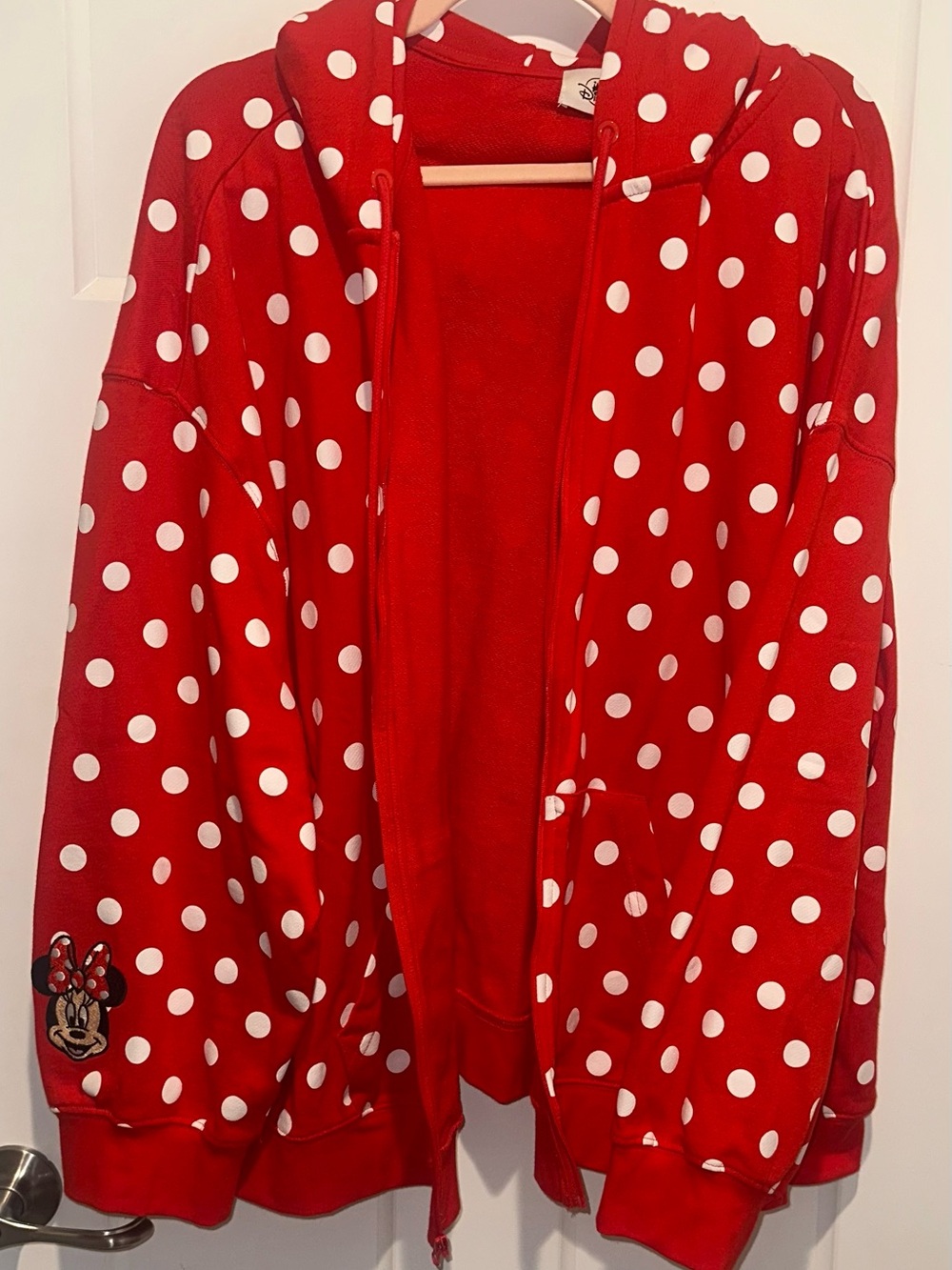 Minnie Mouse Red Polka Dot Hoodie Jacket SIZE XXL